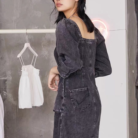 Denim mini dress - Picture 2 of 7